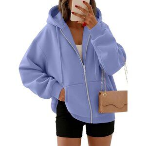 〽️Women's Blue Purple Trendy Queen Oversized Sweatshirt Casual Fashion Hoodie
